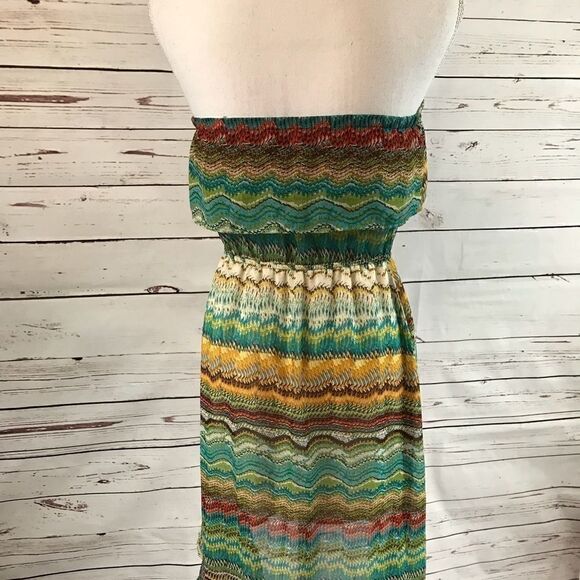 Poetry Boho Strapless Hi-low Multicolor dress - Picture 4 of 6